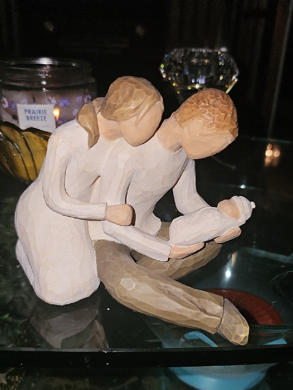 Willow Tree Family Embrace Figurine Baby Parents Mother Father Collectible Decor
